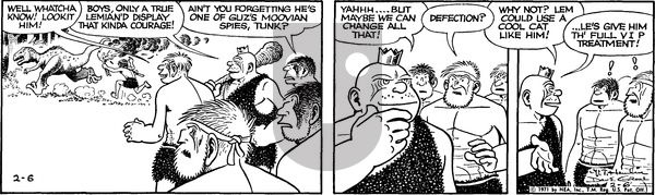 Alley Oop on Saturday February 6, 1971 Comic Strip