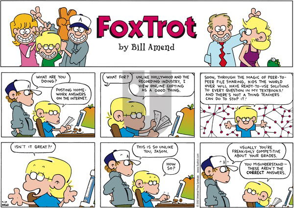FoxTrot on Sunday September 29, 2002 Comic Strip