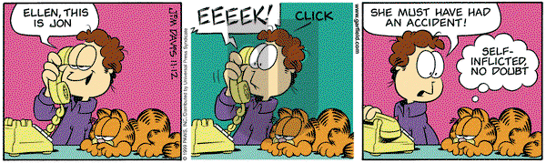 Garfield - Friday November 12, 1999 Comic Strip