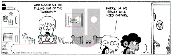 FoxTrot on Saturday November 1, 1997 Comic Strip
