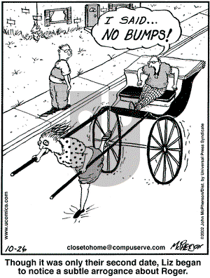 Close to Home on Saturday October 26, 2002 Comic Strip