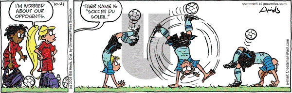 Cleats on Tuesday October 21, 2008 Comic Strip