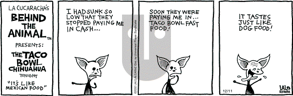 La Cucaracha on Wednesday December 11, 2002 Comic Strip