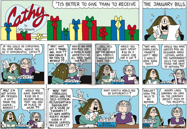 Cathy Classics on Sunday January 18, 1998 Comic Strip