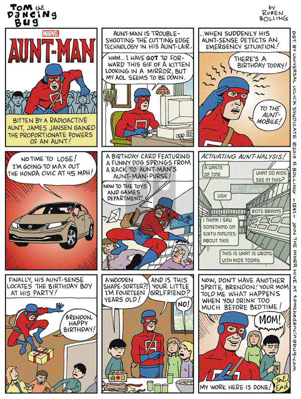 Tom the Dancing Bug on Friday June 5, 2015 Comic Strip