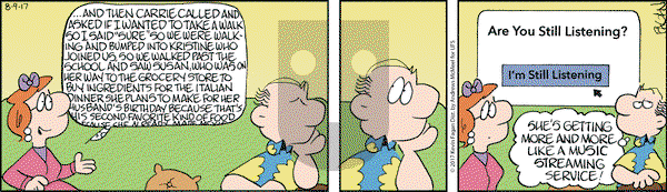 Drabble on Wednesday August 9, 2017 Comic Strip