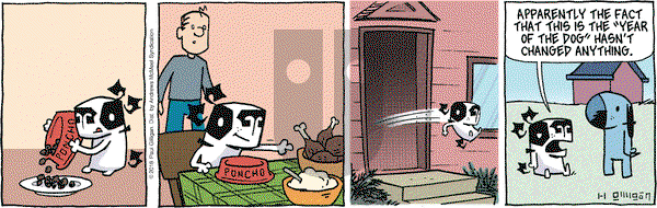Pooch Cafe on Monday January 1, 2018 Comic Strip