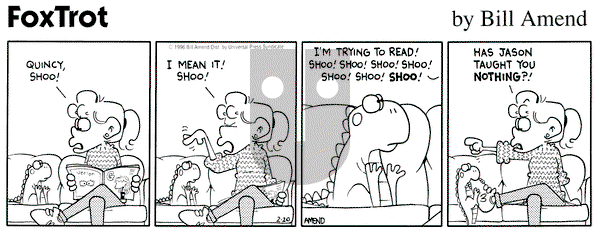 FoxTrot on Tuesday February 20, 1996 Comic Strip