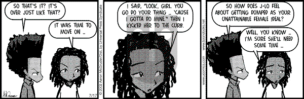The Boondocks - Wednesday July 17, 2002 Comic Strip