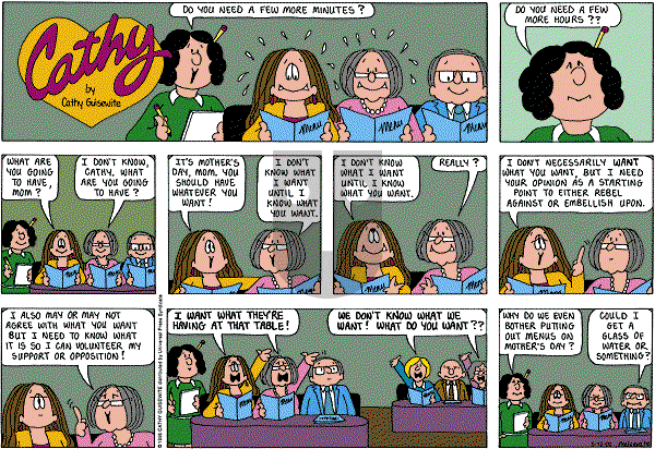 Cathy Classics - Sunday May 12, 2013 Comic Strip
