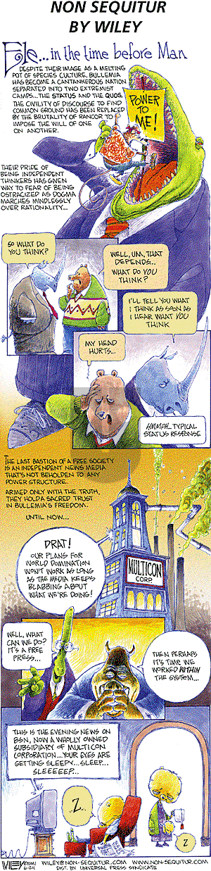 Non Sequitur on Sunday June 24, 2001 Comic Strip