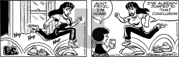 Nancy on Wednesday November 7, 2001 Comic Strip