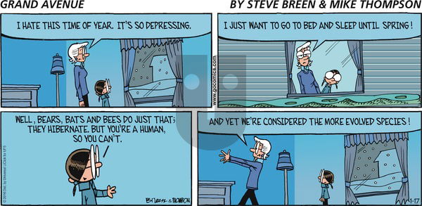 Grand Avenue on Sunday January 17, 2016 Comic Strip