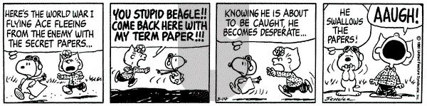 Peanuts on Saturday March 14, 1981 Comic Strip