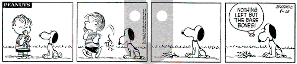 Peanuts on Wednesday August 13, 1958 Comic Strip
