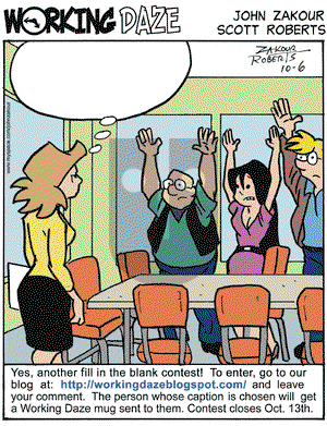 Working Daze on Monday October 6, 2008 Comic Strip