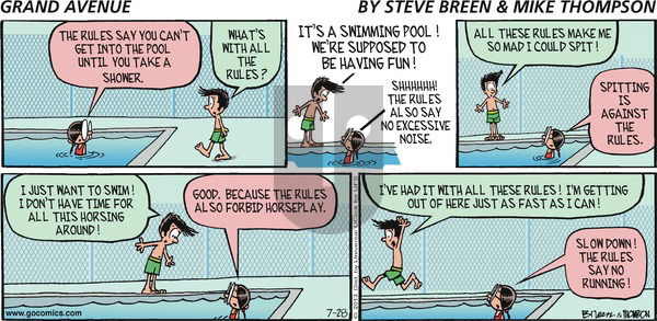Grand Avenue on Sunday July 28, 2013 Comic Strip