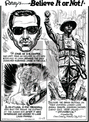 Ripley's Believe It or Not on Tuesday November 29, 2005 Comic Strip