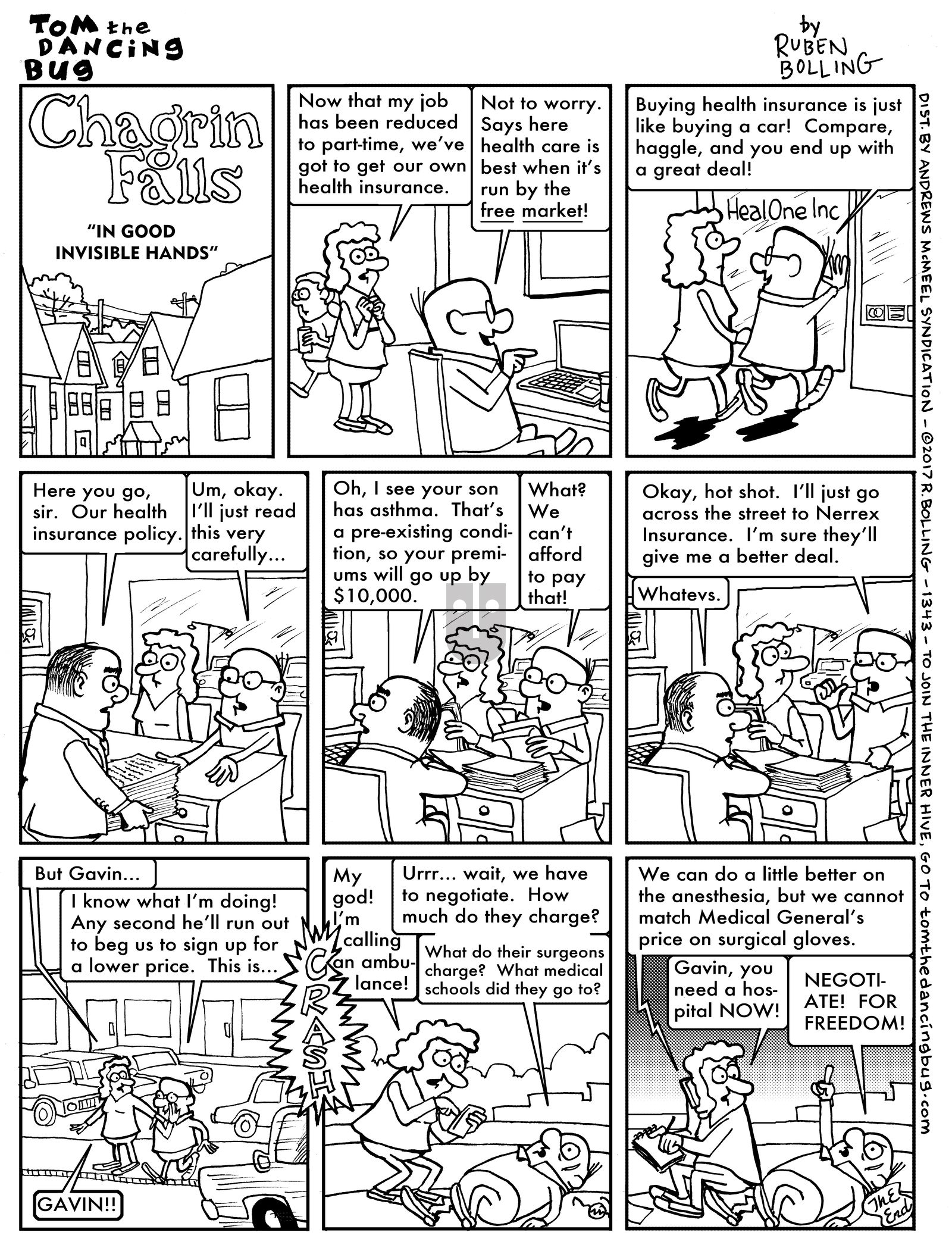 Tom the Dancing Bug - Monday June 19, 2017 Comic Strip