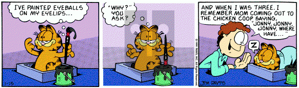 Garfield on Monday January 15, 1990 Comic Strip