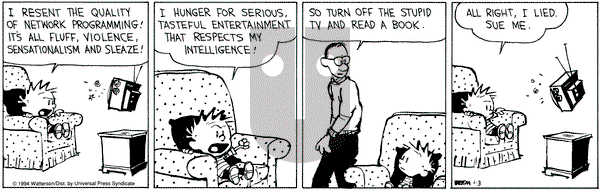 Calvin and Hobbes on Monday January 3, 1994 Comic Strip