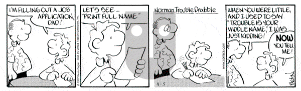 Drabble on Thursday April 5, 2007 Comic Strip