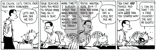 Calvin and Hobbes - Saturday September 12, 2020 Comic Strip
