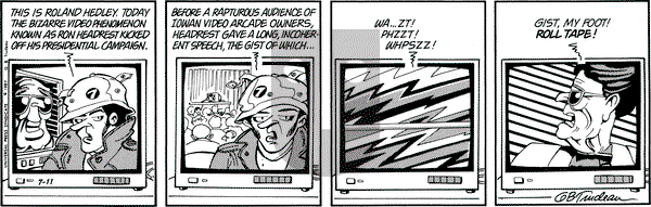 Doonesbury on Saturday July 11, 1987 Comic Strip