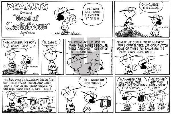 Peanuts on Sunday December 16, 1984 Comic Strip