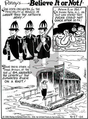 Ripley's Believe It or Not on Monday May 17, 2004 Comic Strip