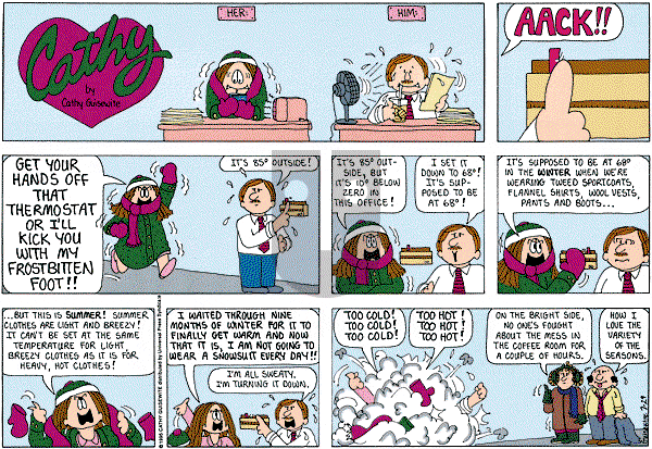 Cathy Classics - Sunday July 29, 2001 Comic Strip