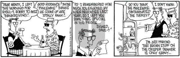 Monty on Wednesday November 24, 2004 Comic Strip