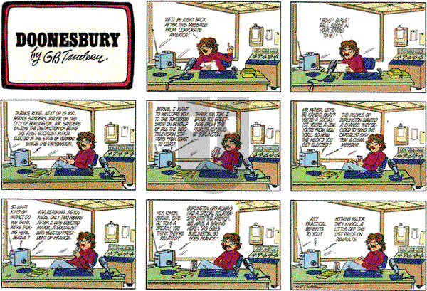 Doonesbury on Sunday July 5, 1981 Comic Strip