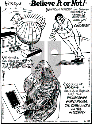 Ripley's Believe It or Not on Thursday June 18, 1998 Comic Strip