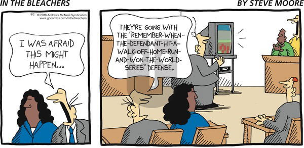 In the Bleachers on Sunday September 2, 2018 Comic Strip