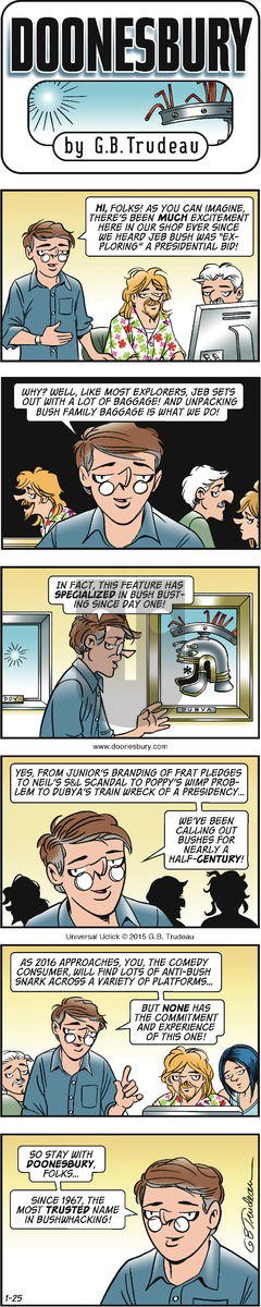Doonesbury on Sunday January 25, 2015 Comic Strip