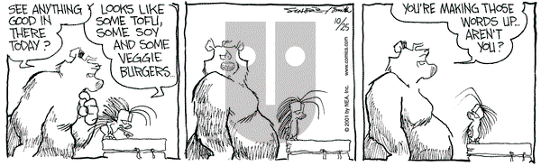 The Grizzwells on Thursday October 25, 2001 Comic Strip