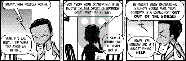 The Boondocks on Friday April 25, 2025 Comic Strip