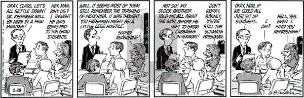 Doonesbury on Monday February 28, 1977 Comic Strip