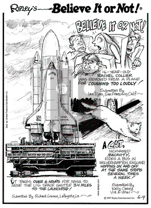 Ripley's Believe It or Not on Monday June 4, 2007 Comic Strip