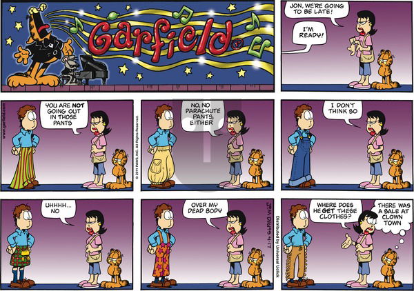 Garfield - Sunday April 17, 2011 Comic Strip