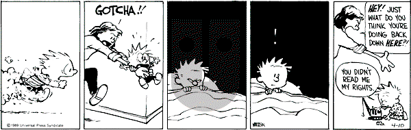 Calvin and Hobbes - Monday April 10, 1989 Comic Strip