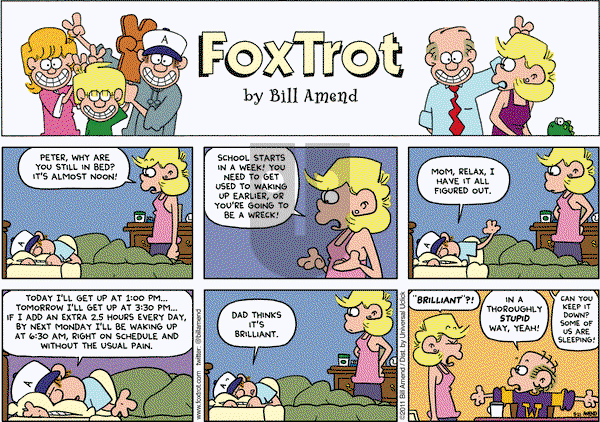 FoxTrot on Sunday August 21, 2011 Comic Strip