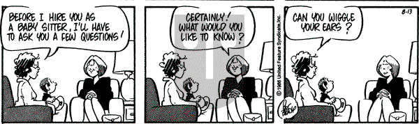 Rose is Rose on Wednesday August 13, 1986 Comic Strip