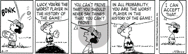 Peanuts - Thursday June 17, 1993 Comic Strip