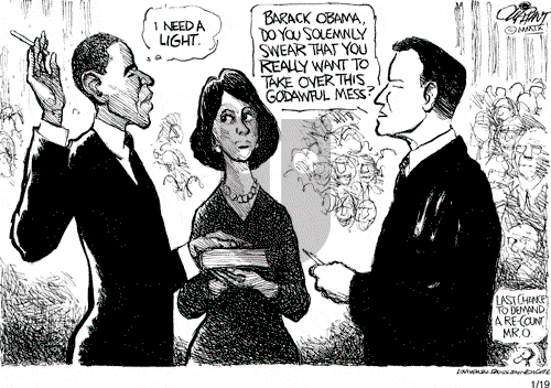 Pat Oliphant on Monday January 19, 2009 Comic Strip