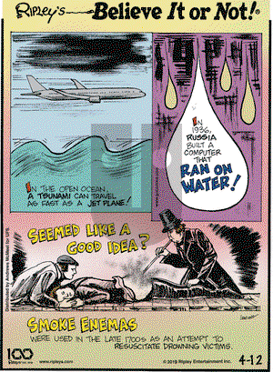 Ripley's Believe It or Not on Friday April 12, 2019 Comic Strip