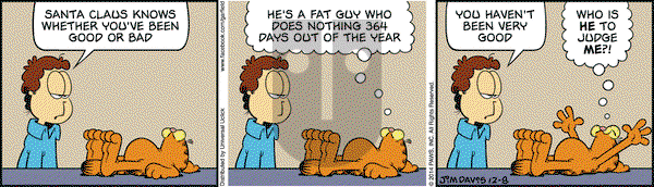 Garfield on Monday December 8, 2014 Comic Strip