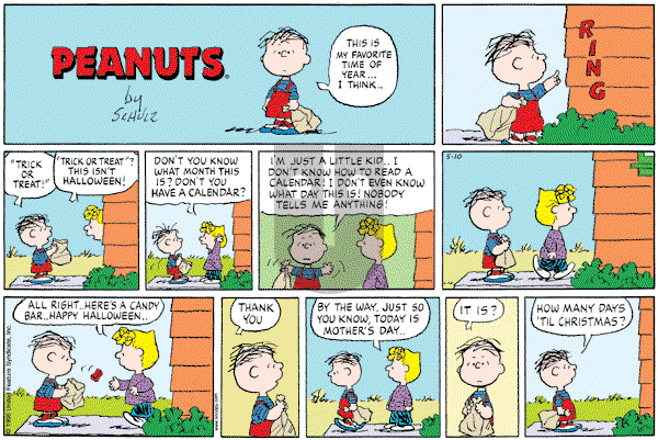 Peanuts - Sunday May 10, 1998 Comic Strip