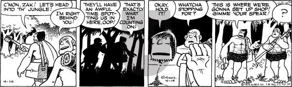 Alley Oop on Wednesday April 14, 1976 Comic Strip